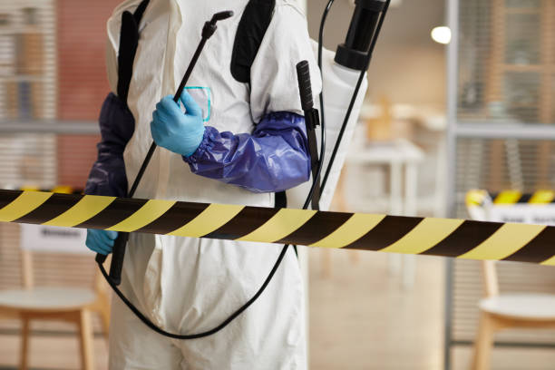 Professional Blood Cleanup technician working in Goldsmith, IN